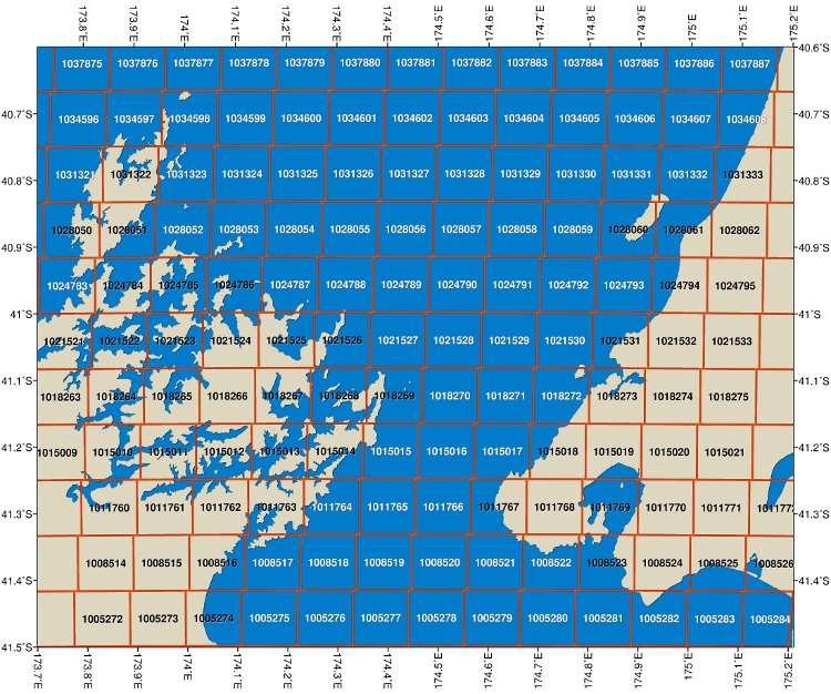 Lambert azimuthal equal area map showing 9-km bin boundaries